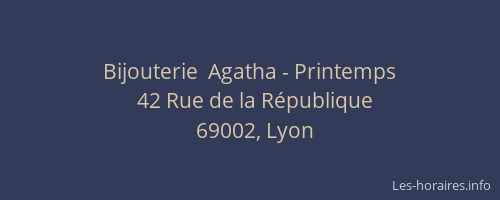 Bijouterie  Agatha - Printemps
