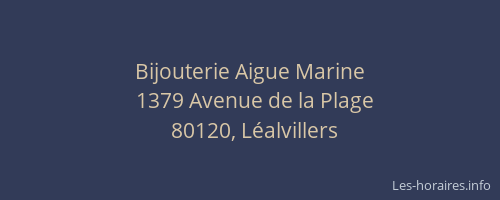 Bijouterie Aigue Marine