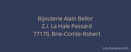Bijouterie Alain Bellor