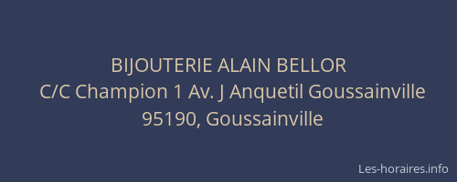 BIJOUTERIE ALAIN BELLOR