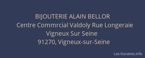 BIJOUTERIE ALAIN BELLOR