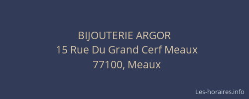 BIJOUTERIE ARGOR