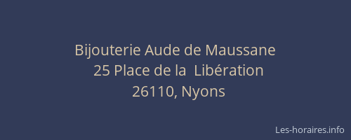 Bijouterie Aude de Maussane