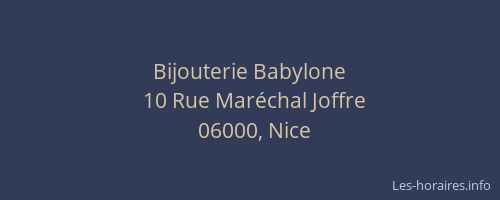 Bijouterie Babylone