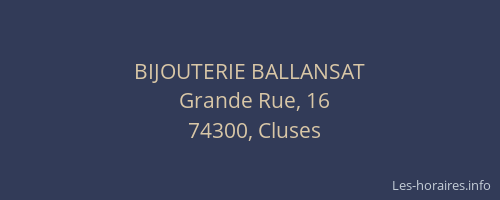 BIJOUTERIE BALLANSAT