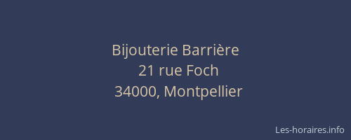 Bijouterie Barrière