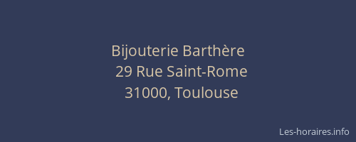 Bijouterie Barthère
