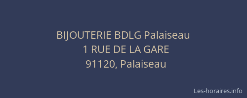 BIJOUTERIE BDLG Palaiseau