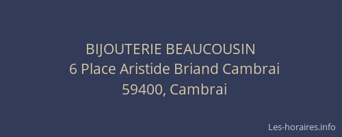 BIJOUTERIE BEAUCOUSIN