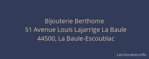Bijouterie Berthome