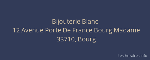 Bijouterie Blanc