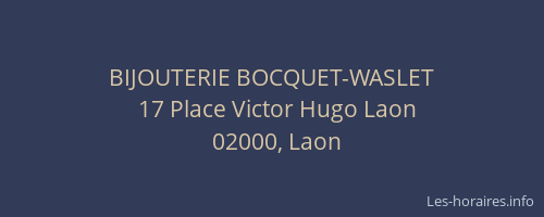 BIJOUTERIE BOCQUET-WASLET