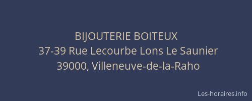 BIJOUTERIE BOITEUX