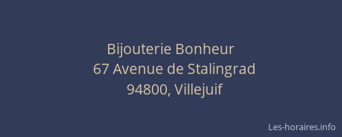 Bijouterie Bonheur