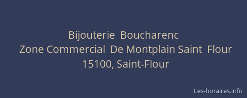 Bijouterie  Boucharenc
