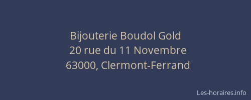 Bijouterie Boudol Gold