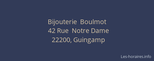 Bijouterie  Boulmot