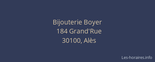 Bijouterie Boyer