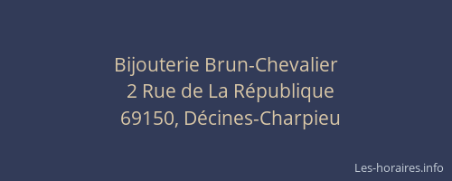 Bijouterie Brun-Chevalier