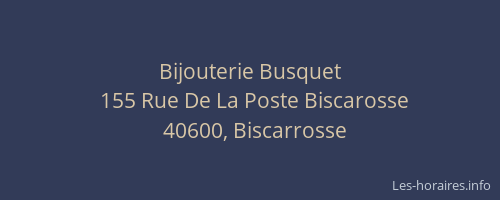 Bijouterie Busquet