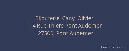 Bijouterie  Cany  Olivier