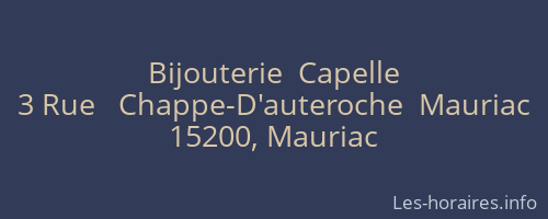 Bijouterie  Capelle