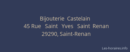 Bijouterie  Castelain