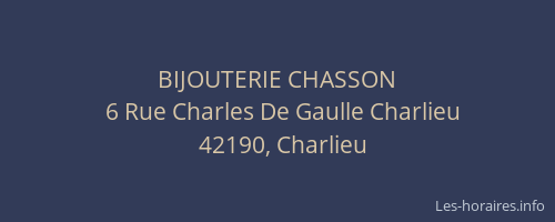 BIJOUTERIE CHASSON