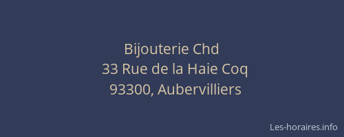 Bijouterie Chd