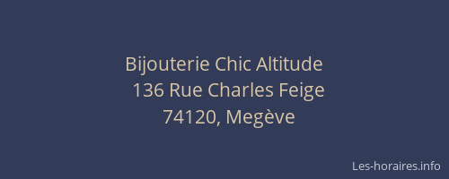 Bijouterie Chic Altitude