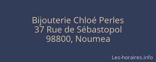 Bijouterie Chloé Perles