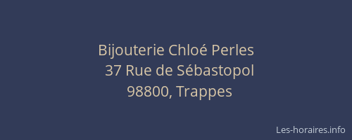 Bijouterie Chloé Perles