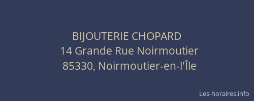 BIJOUTERIE CHOPARD