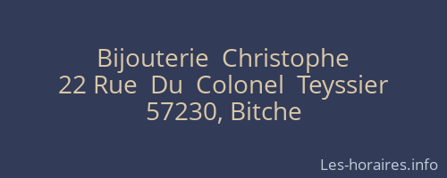Bijouterie  Christophe