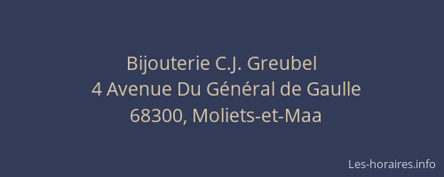 Bijouterie C.J. Greubel