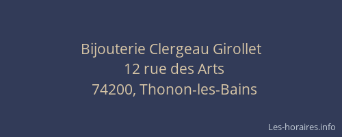Bijouterie Clergeau Girollet