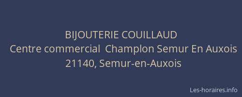 BIJOUTERIE COUILLAUD