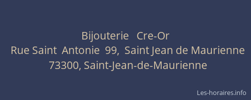Bijouterie   Cre-Or