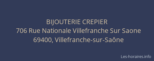 BIJOUTERIE CREPIER