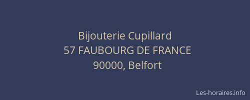 Bijouterie Cupillard