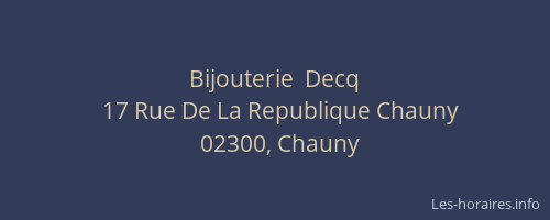 Bijouterie  Decq