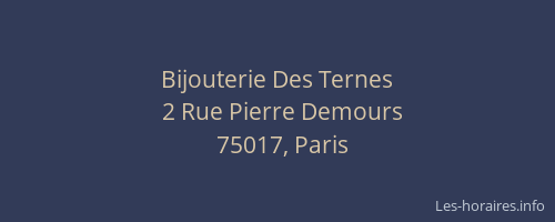 Bijouterie Des Ternes