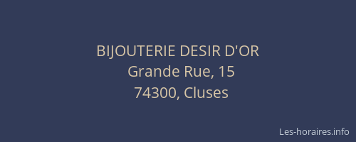 BIJOUTERIE DESIR D'OR