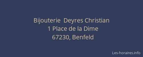 Bijouterie  Deyres Christian