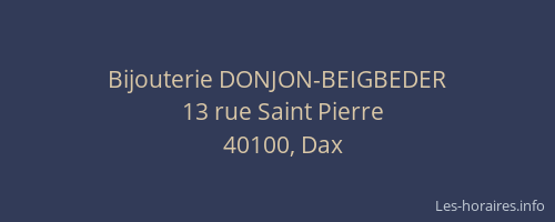Bijouterie DONJON-BEIGBEDER