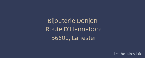 Bijouterie Donjon