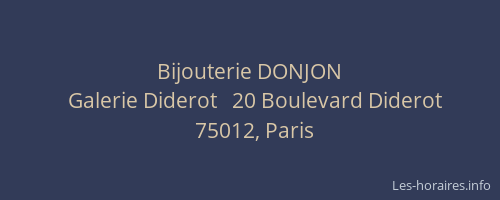 Bijouterie DONJON