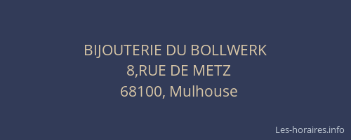 BIJOUTERIE DU BOLLWERK