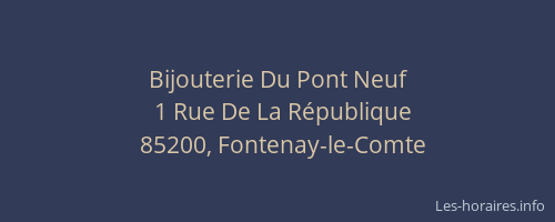 Bijouterie Du Pont Neuf