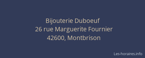 Bijouterie Duboeuf